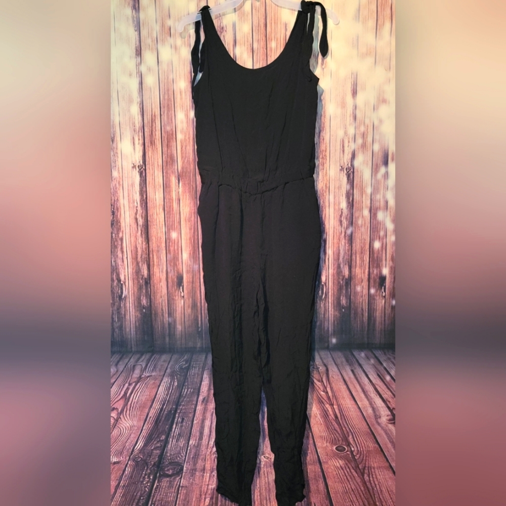 Madewell - XS - Black Tie Shoulder Pantsuit Romper - EUC